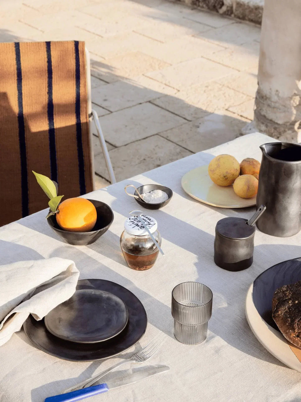Ripple Glasses - Set of 4 & Carafe Gift Set - Smoked Grey