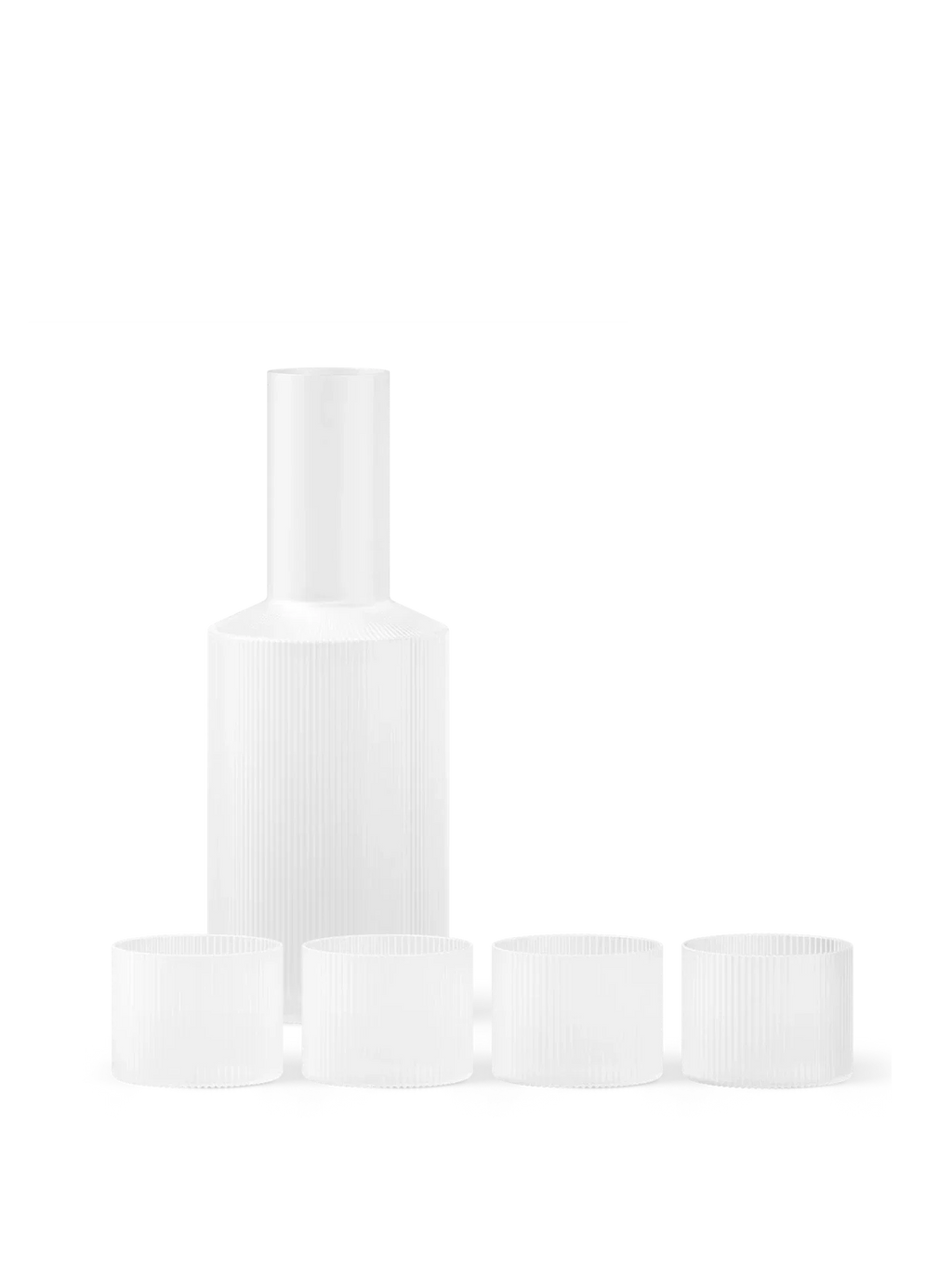 Ripple Low Glasses - Set of 4 & Carafe Gift Set - Frosted