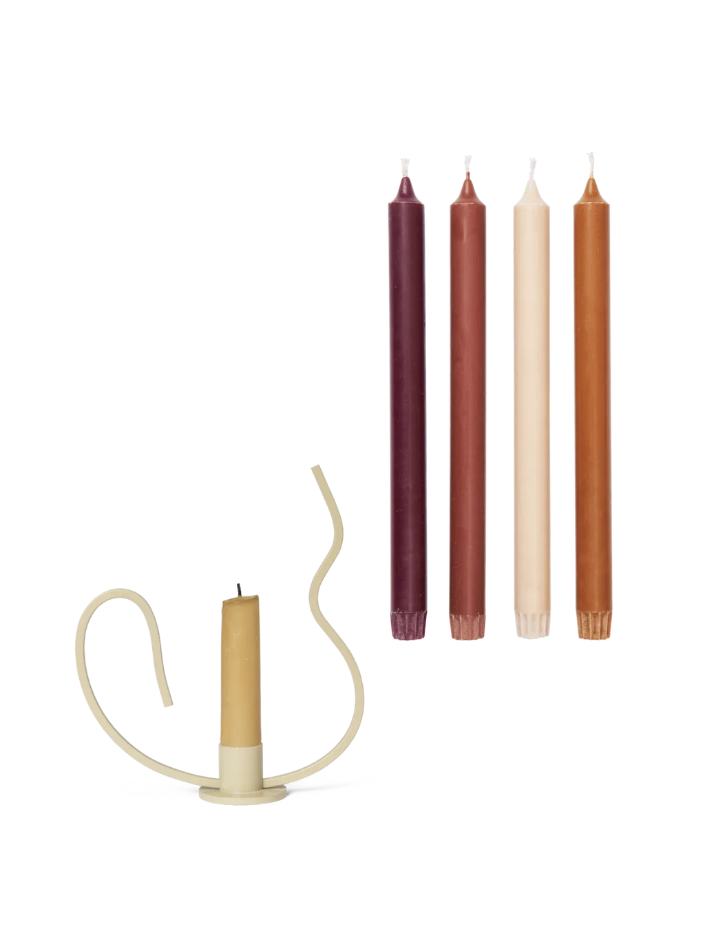 Valse Candle Holder - Low - Cashmere & Pure Candles - Set of 4 - Roseate Blend -  Gift Set