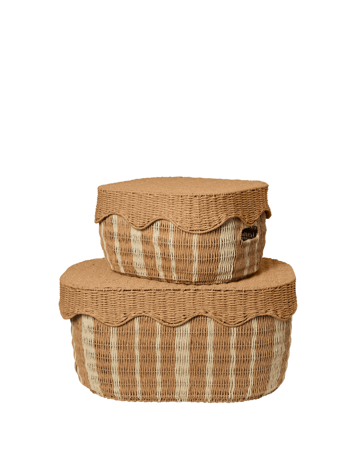 Rivan Storage Baskets - Set of 2 - Natural/Off-White