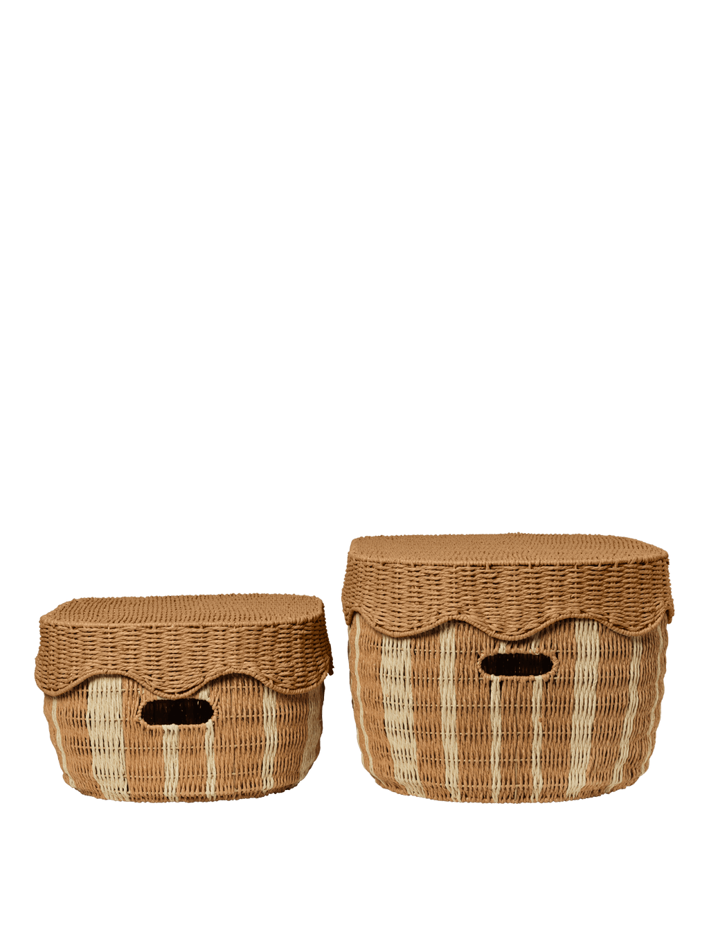 Rivan Storage Baskets - Set of 2 - Natural/Off-White