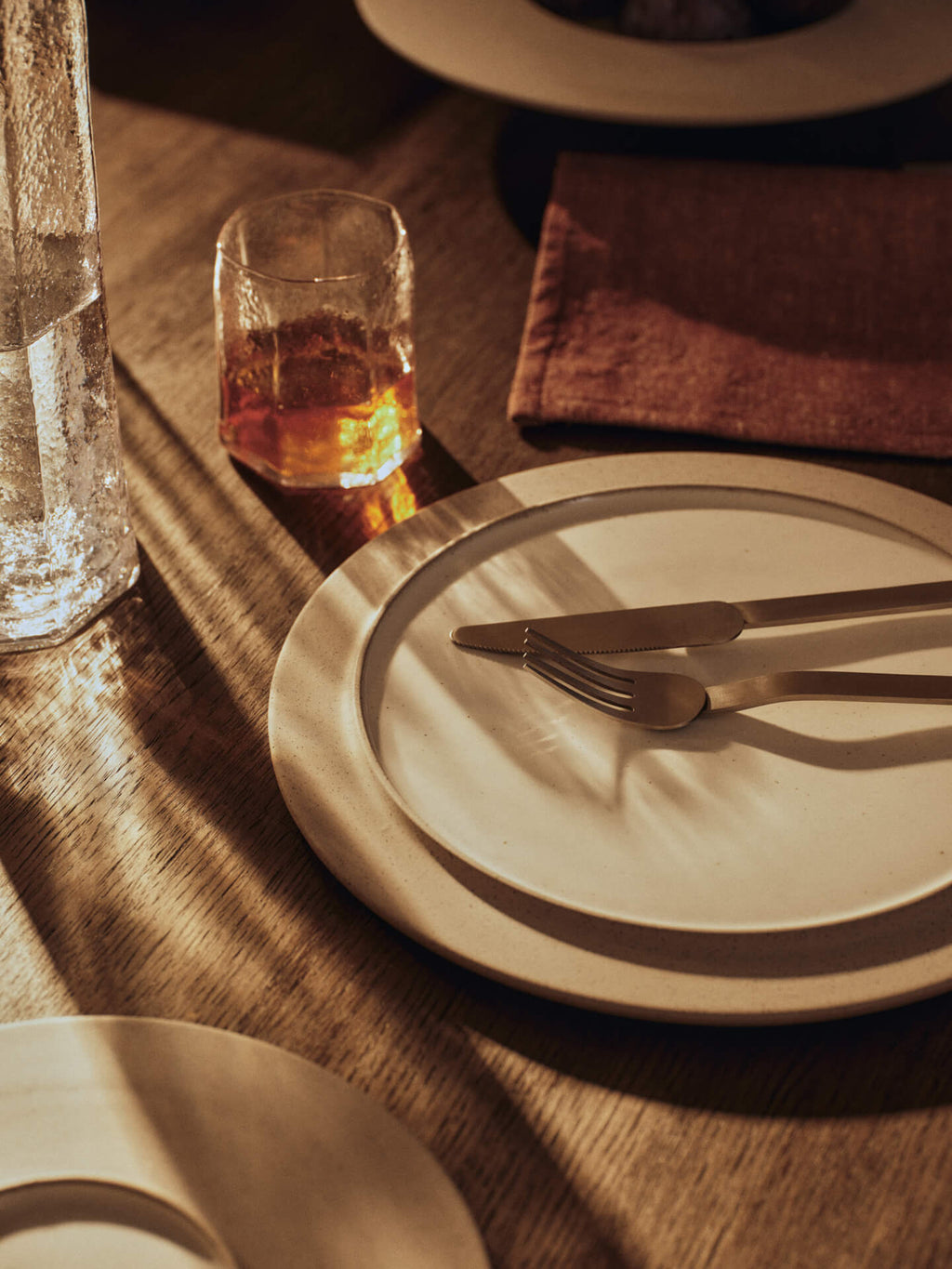 Sonae Dinner Plates - Ø28 - Set of 2 - Grey/White