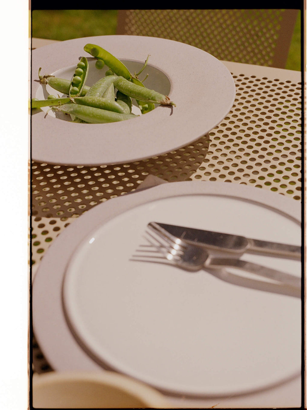 Sonae Dinner Plates - Ø28 - Set of 2 - Grey/White