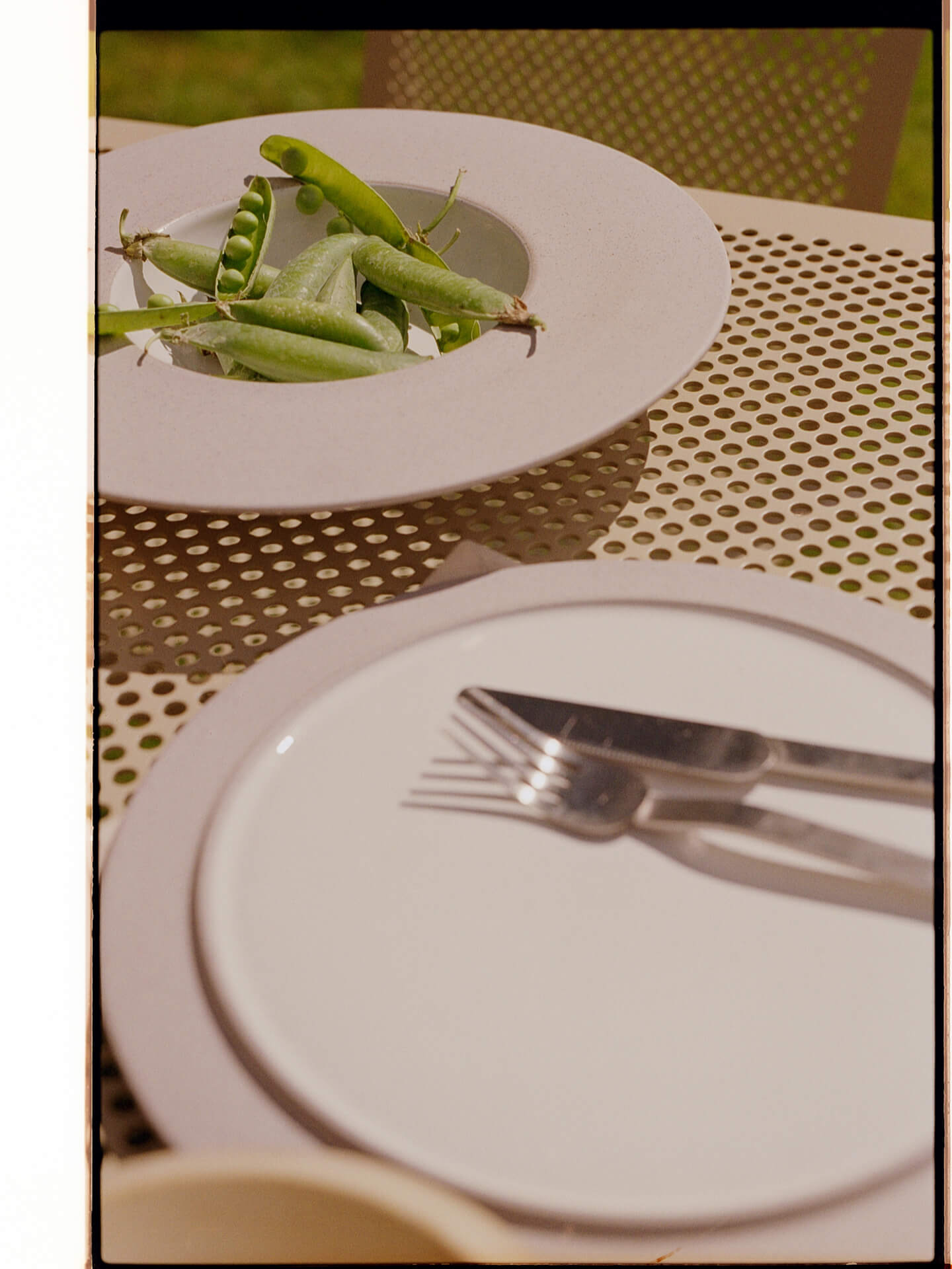 Sonae Dinner Plates - Ø28 - Set of 2 - Grey/White