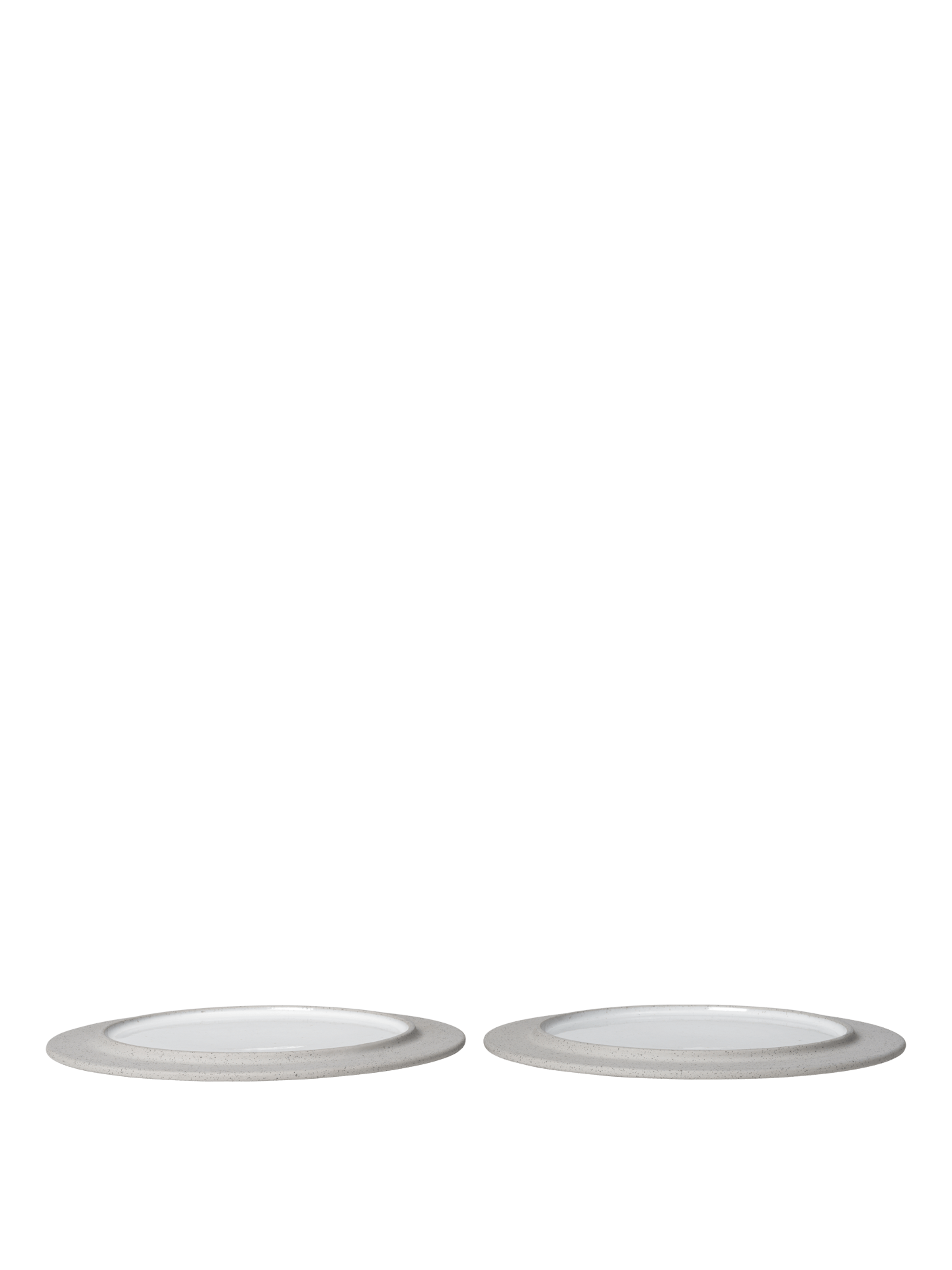 Sonae Dessert Plates - Ø22 - Set of 2 - Grey/White