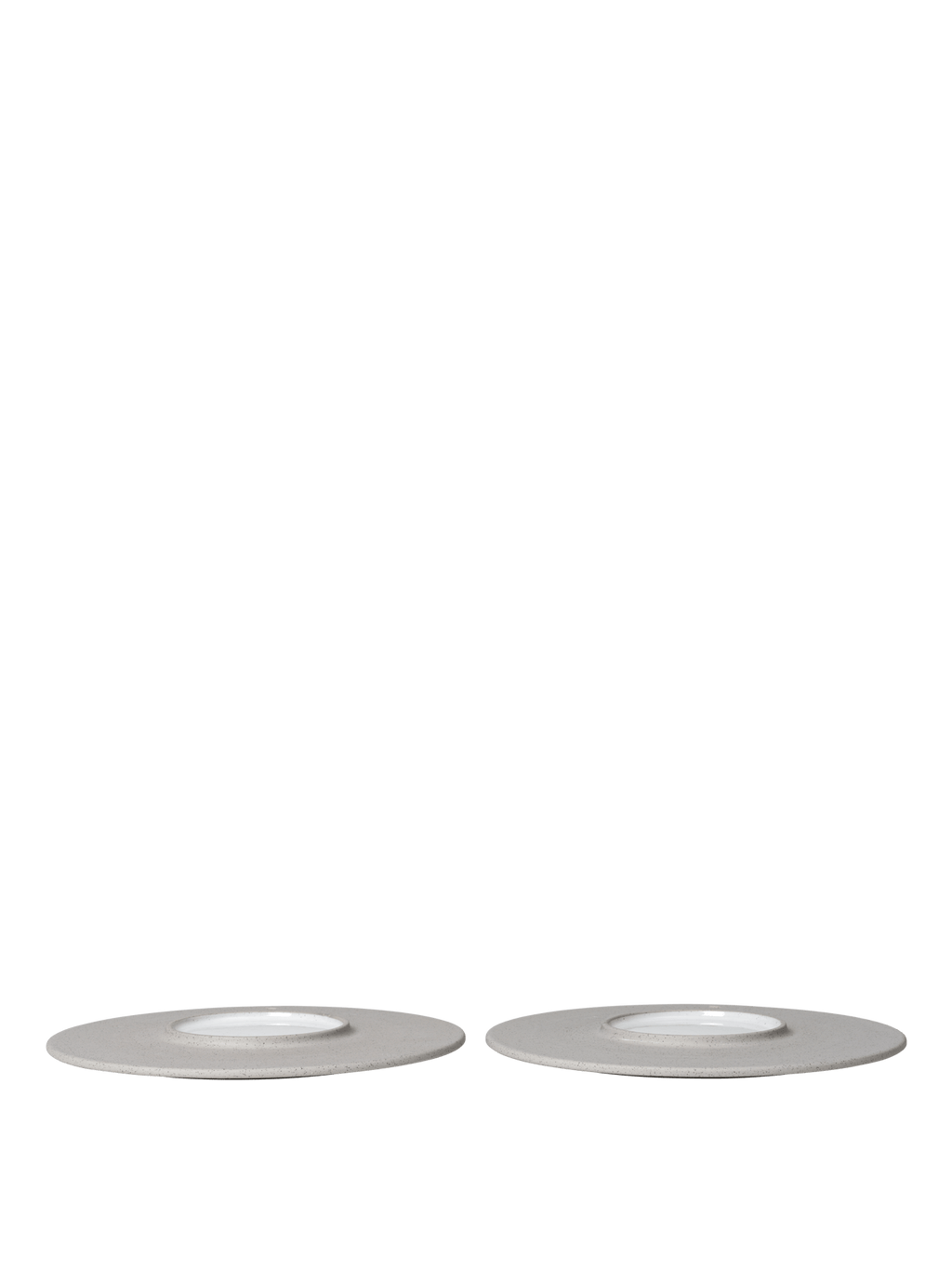 Sonae Dessert Plates - Ø22 - Set of 2 - Grey/White