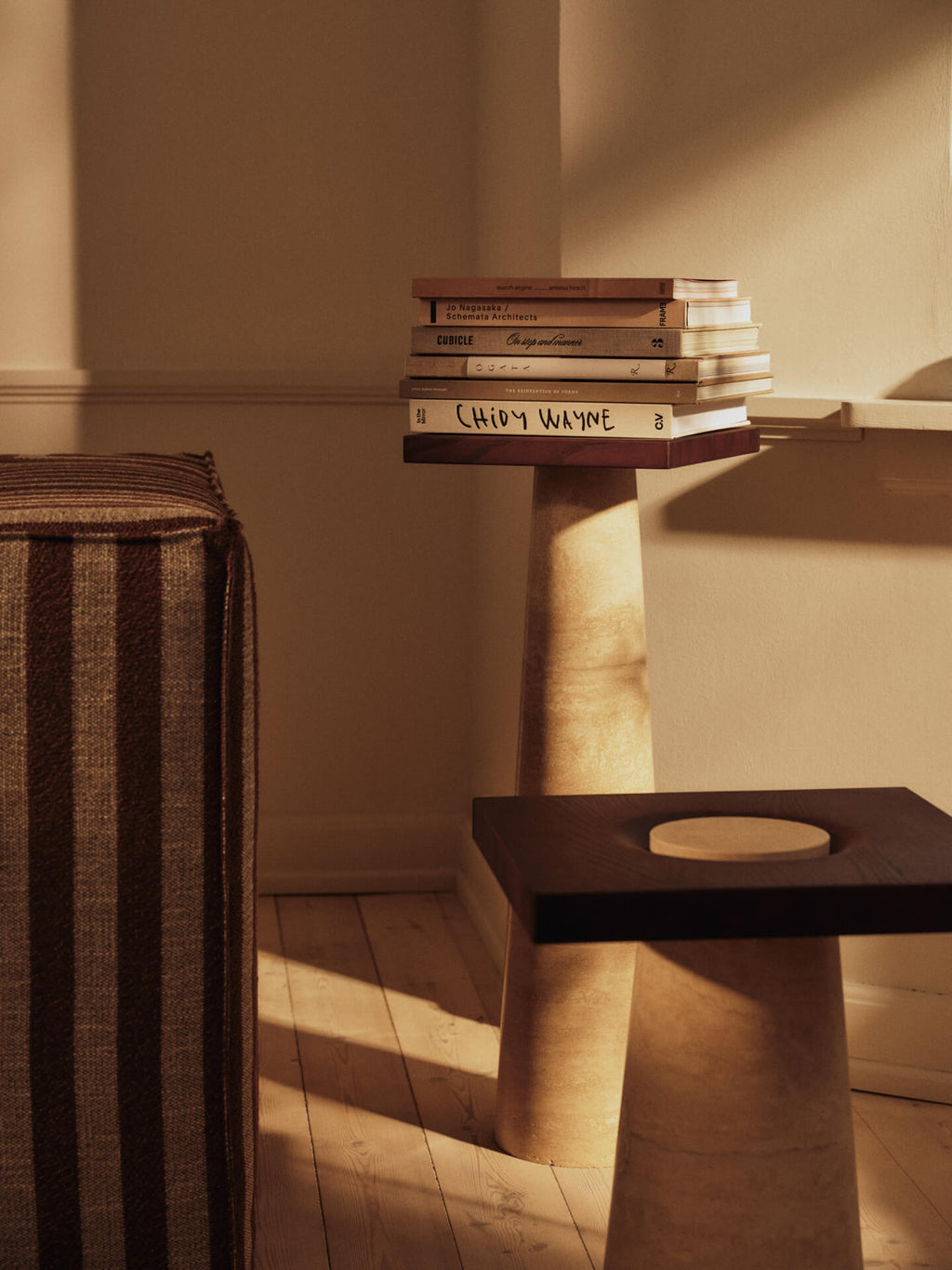 Grova Side Table - Travertine