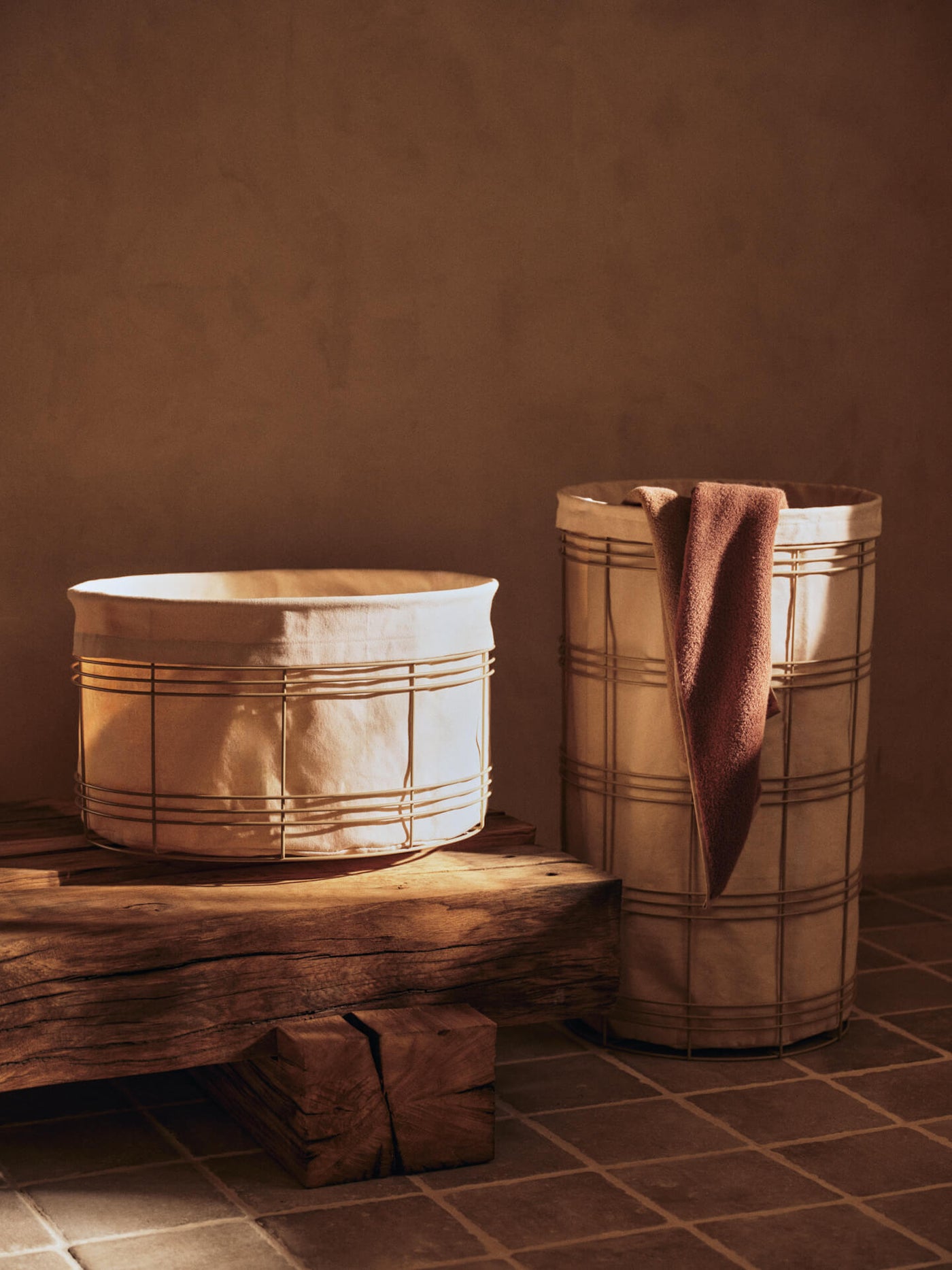 Fio Basket - Low - Cashmere/Natural