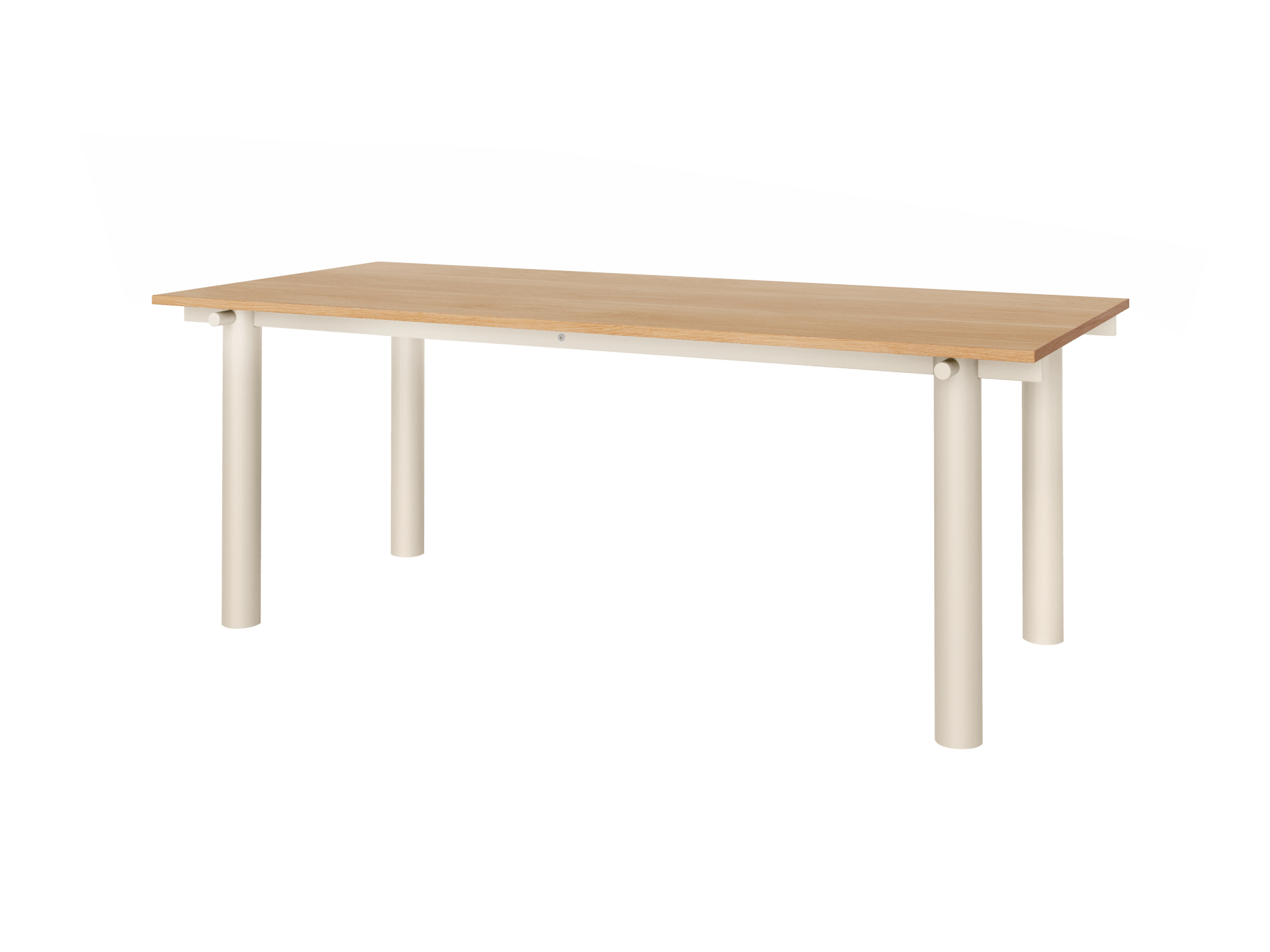 Atura Dining Table - Light Cashmere/Natural Oak Veneer