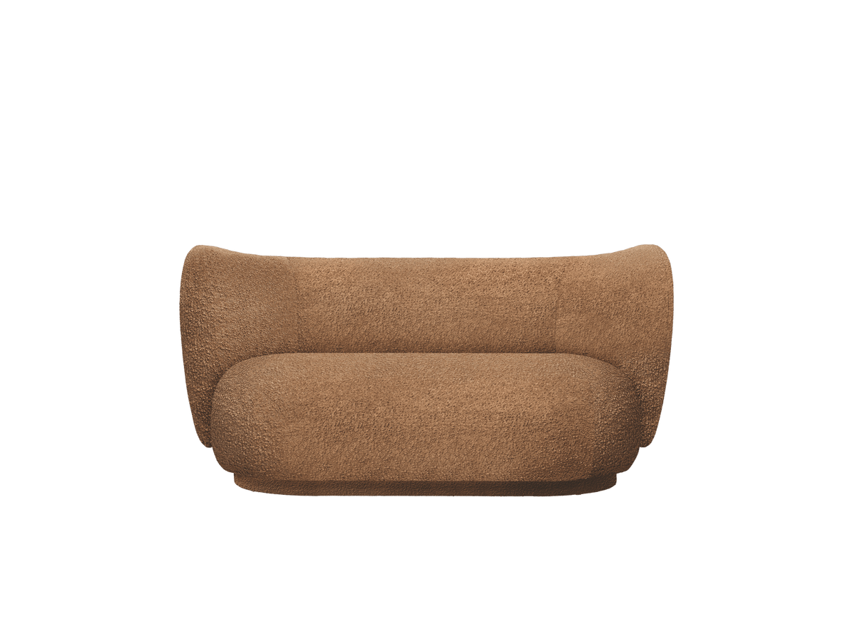 Rico Sofa 2-seater - Raw Bouclé - Tan - US