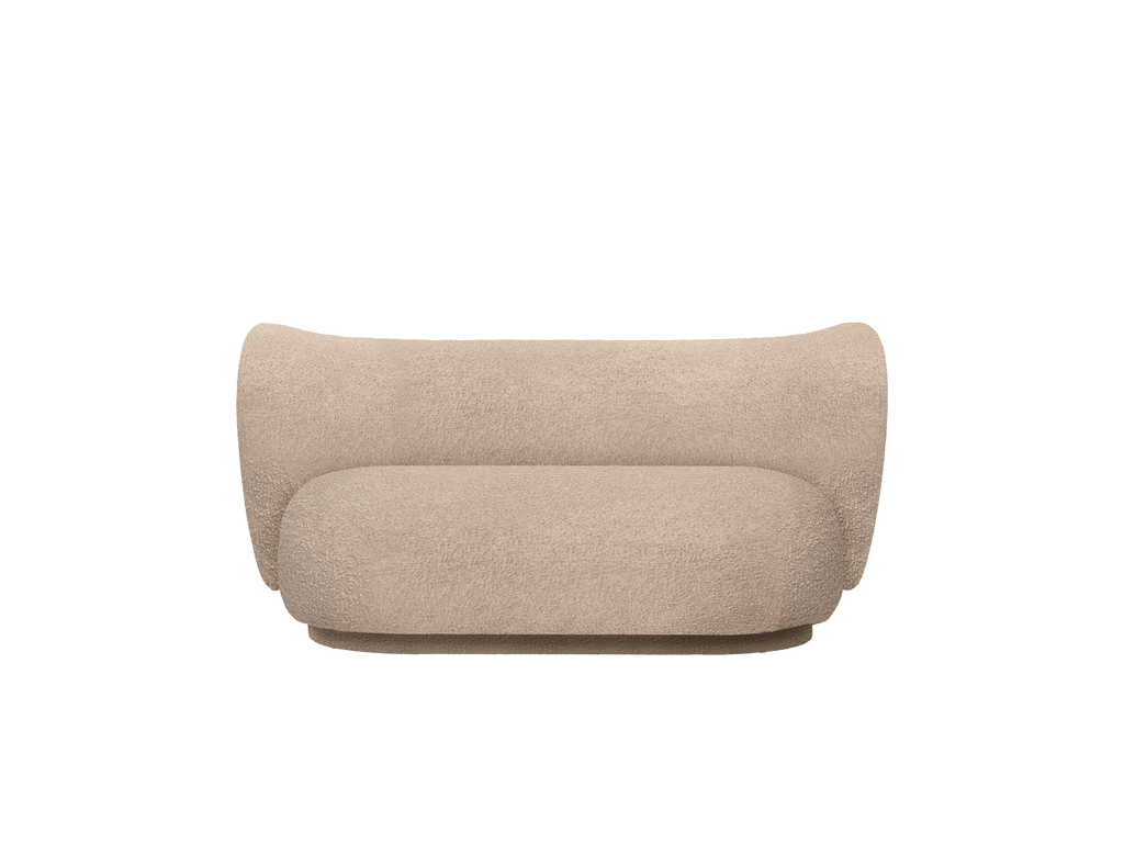 Rico Sofa 2-seater - Raw Bouclé - Natural - US