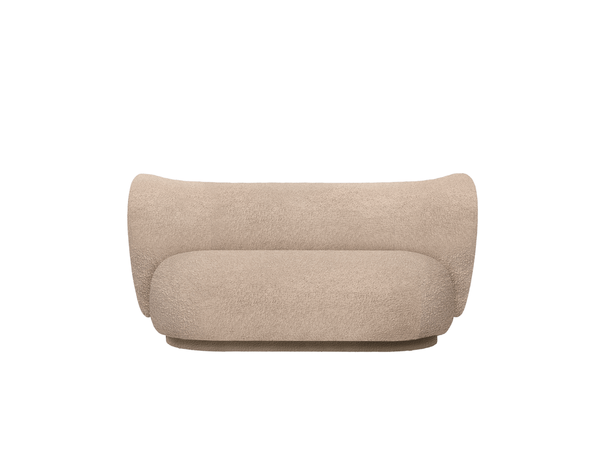 Rico Sofa 2-seater - Raw Bouclé - Natural - US