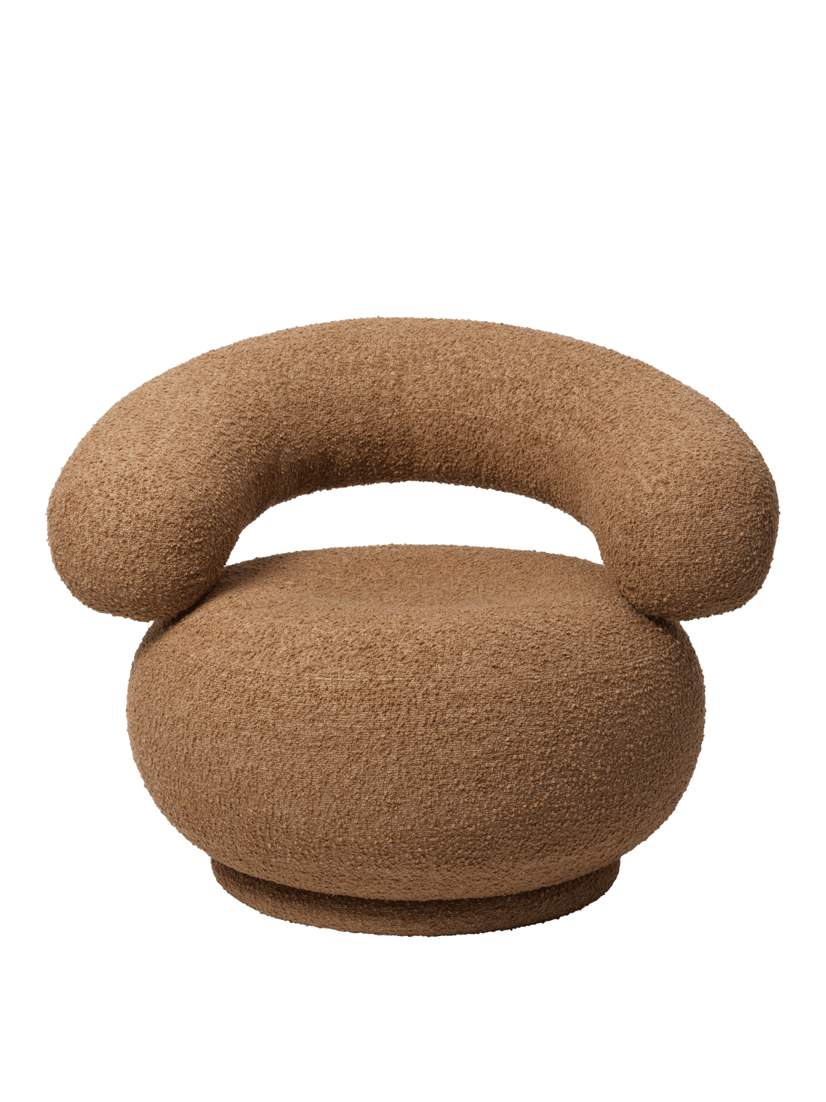 Orbo Lounge Chair - Raw Bouclé - Tan - US