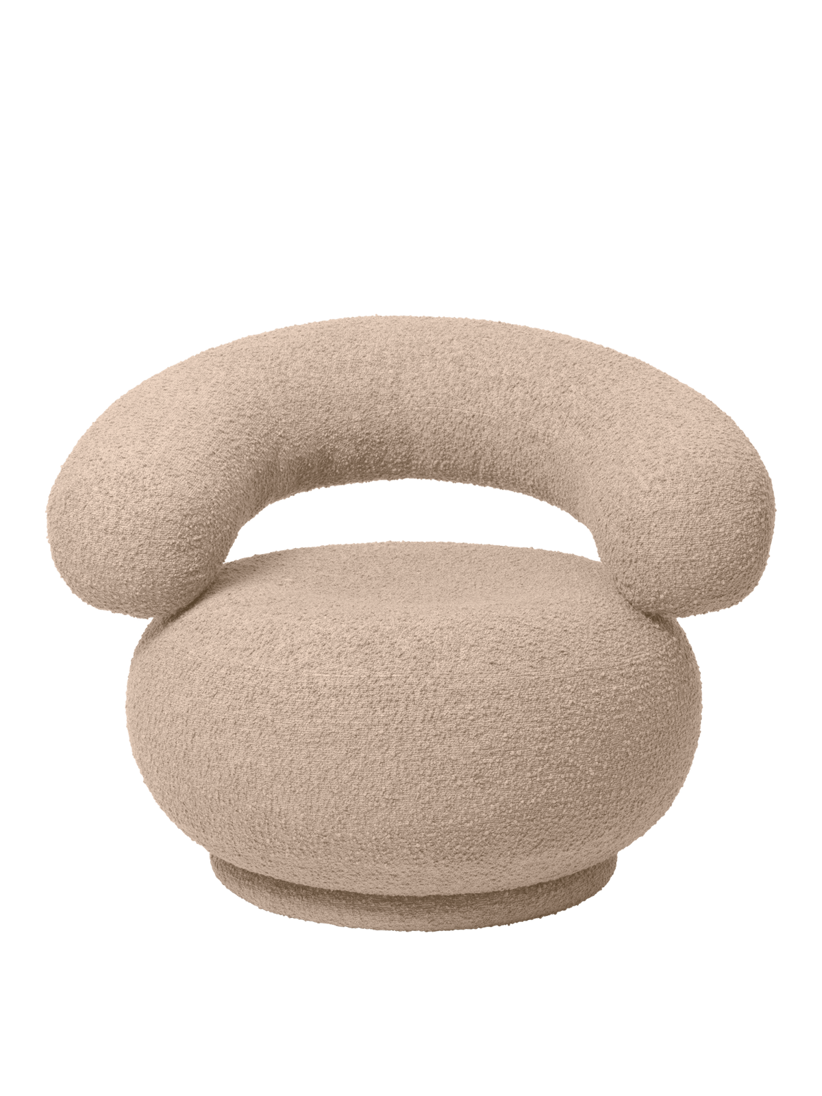 Orbo Lounge Chair - Raw Bouclé - Natural - US