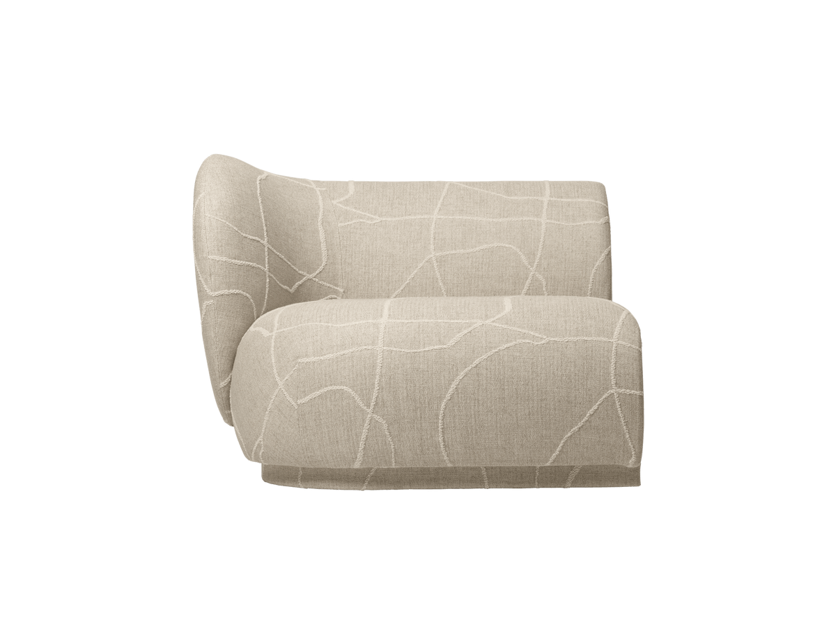 Rico Sofa Armrest Left - Can Lis - Sand/Off-White - US