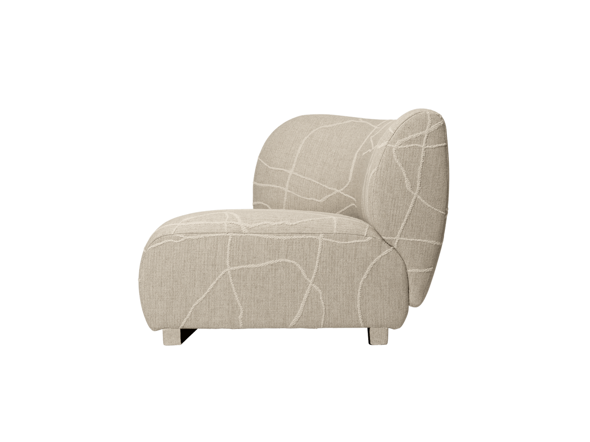 Rico Sofa Armrest Left - Can Lis - Sand/Off-White - US