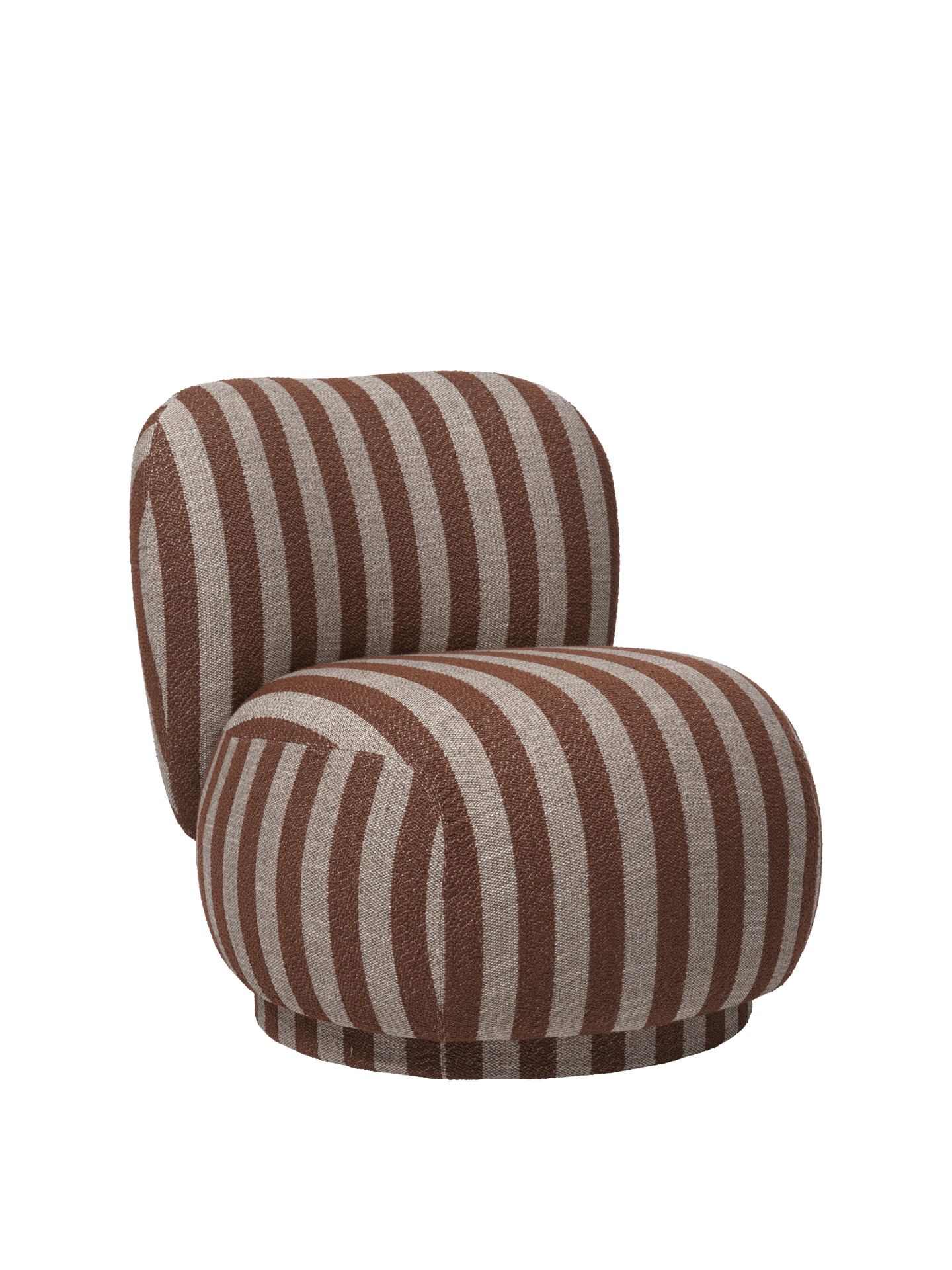 Rico Piccolo Lounge Chair - Swivel - Louisiana - Sand/Chocolate - US