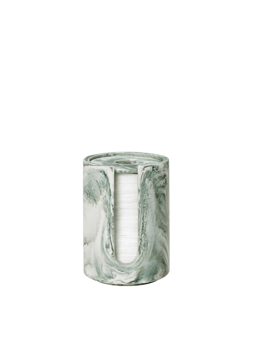 Mist Cotton Pad Holder - Emerald Off-White