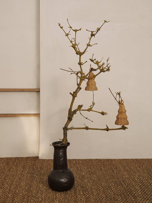 Braided Bell Baubles - Set of 2 - Natural