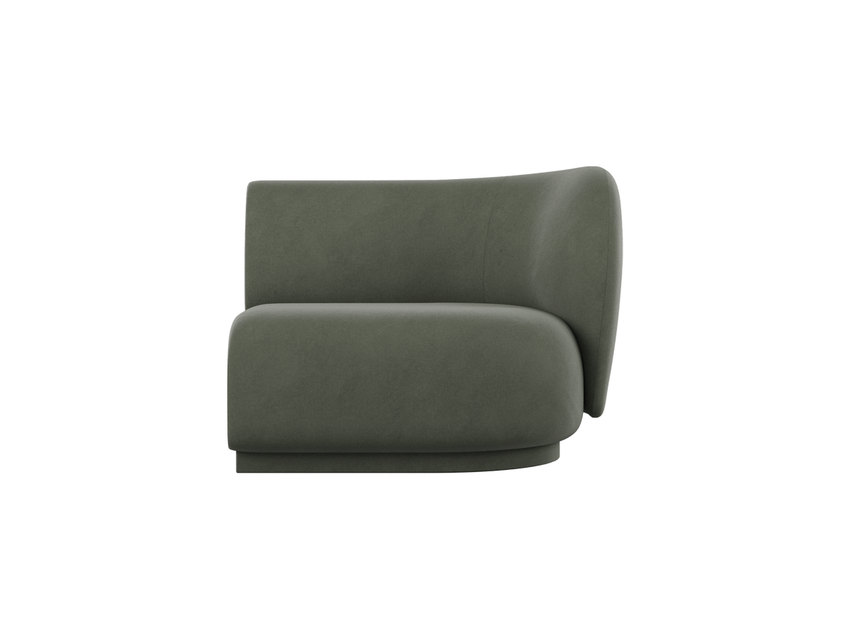 Rico Sofa Armrest Right - Rich Velvet - Pine - US