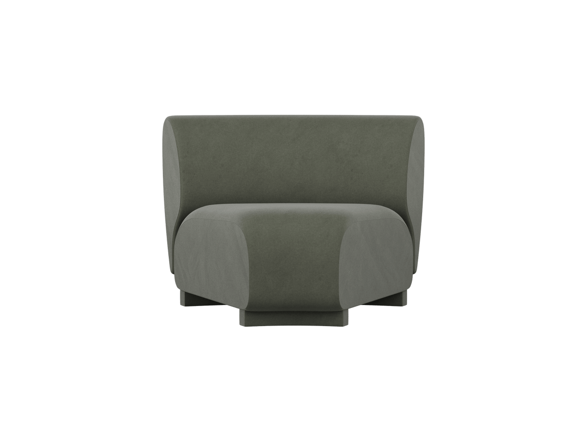 Rico Sofa Corner - Narrow - Rich Velvet - Pine - US