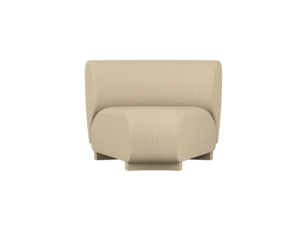 Rico Sofa Corner - Narrow - Raw Bouclé - Natural - US
